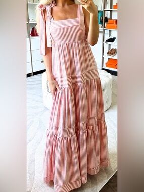 • by Together • Striped Sleeveless Maxi Dress • Size L • NWOT